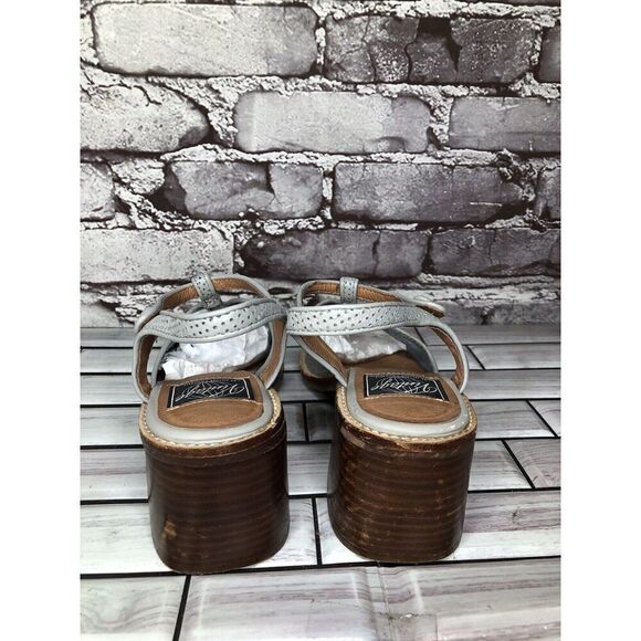 Vintage Jeffrey Campbell White Cap Gray Leather Perforated Sandals Women’s 7M US - Picture 6 of 16